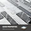 imageArt3d 10Sheet Premium SelfAdhesive Kitchen Backsplash Tiles in Marble30  30cmBlack Marble