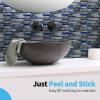 imageArt3d 10Sheet Premium SelfAdhesive Kitchen Backsplash Tiles in Marble30  30cmBlue