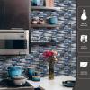 imageArt3d 10Sheet Premium SelfAdhesive Kitchen Backsplash Tiles in Marble30  30cmBlue