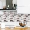 imageArt3d 10Sheet Premium SelfAdhesive Kitchen Backsplash Tiles in Marble30  30cmBrown Marble