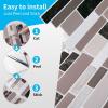 imageArt3d 10Sheet Premium SelfAdhesive Kitchen Backsplash Tiles in Marble30  30cmBrown Marble