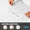 imageArt3d 10Sheet Premium SelfAdhesive Kitchen Backsplash Tiles in Marble30  30cmWhite Marble