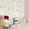 imageArt3d 10Sheet Premium SelfAdhesive Kitchen Backsplash Tiles in Marble30  30cmWhite Marble