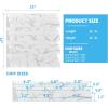 imageArt3d 10Sheet Premium SelfAdhesive Kitchen Backsplash Tiles in Marble30  30cmWhite Marble