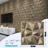 imageArt3d 197in x 197in Pack Of 12 Wall Panel Diamond BlueAntique Gold