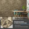 imageArt3d 197in x 197in Pack Of 12 Wall Panel Diamond BlueAntique Gold