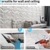 imageArt3d 197in x 197in Pack Of 12 Wall Panel Diamond BlueGeometric White