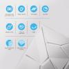 imageArt3d 197in x 197in Pack Of 12 Wall Panel Diamond BlueGeometric White
