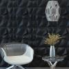 imageArt3d 197in x 197in Pack Of 12 Wall Panel Diamond BlueSmoky Black