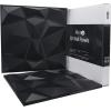 imageArt3d 197in x 197in Pack Of 12 Wall Panel Diamond BlueSmoky Black