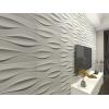 imageArt3d 197quot x 197quot Pack Of 12 Wall Panel 3D Rectangle WhiteBig Wave