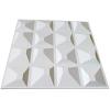 imageArt3d 197quot x 197quot Pack Of 12 Wall Panel 3D Rectangle WhiteCubic