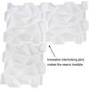 imageArt3d 197quot x 197quot Pack Of 12 Wall Panel 3D Rectangle WhiteDiamond White