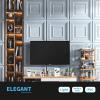 imageArt3d 197quot x 197quot Pack Of 12 Wall Panel 3D Rectangle WhiteSquare Gray