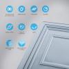 imageArt3d 197quot x 197quot Pack Of 12 Wall Panel 3D Rectangle WhiteSquare Gray