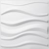 imageArt3d 197quot x 197quot Pack Of 12 Wall Panel 3D Rectangle WhiteWave 3White
