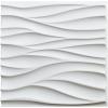 imageArt3d 197quot x 197quot Pack Of 12 Wall Panel 3D Rectangle WhiteWavy White
