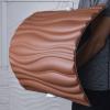 imageArt3d 32 Sq Ft Decorative 3D Wall Panels for TV Background Plant FiberChocolate Wave