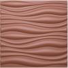 imageArt3d 32 Sq Ft Decorative 3D Wall Panels for TV Background Plant FiberChocolate Wave
