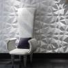 imageArt3d 32 Sq Ft Decorative 3D Wall Panels for TV Background Plant FiberDiamond White