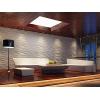 imageArt3d 32 Sq Ft Decorative 3D Wall Panels for TV Background Plant FiberWavyWhite