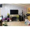 imageArt3d 32 Sq Ft Decorative 3D Wall Panels for TV Background Plant FiberWavyWhite