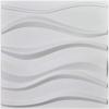 imageArt3d 32 Sq Ft Decorative 3D Wall Panels for TV Background Plant FiberWavyWhite