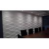 imageArt3d 32 Sq Ft Decorative 3D Wall Panels for TV Background Plant FiberWavywhite315x246