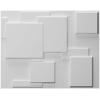 imageArt3d 32 Sq Ft Decorative 3D Wall Panels for TV Background Plant FiberWhite Matt Brick