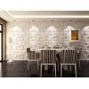 imageArt3d 32 Sq Ft Decorative 3D Wall Panels for TV Background Plant FiberWhite Matt Brick