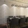 imageArt3d 32 Sq Ft Decorative 3D Wall Panels for TV Background Plant FiberWhite197x197