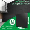 imageArt3d 3D Leather Tiles Decoartive 3D Wall Panels Black Wave 236quot x 236quot 6 PackBlack
