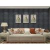 imageArt3d 3D Leather Tiles Decoartive 3D Wall Panels Black Wave 236quot x 236quot 6 PackBlack Wave