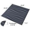 imageArt3d 3D Leather Tiles Decoartive 3D Wall Panels Black Wave 236quot x 236quot 6 PackBlack Wave