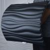 imageArt3d 3D Leather Tiles Decoartive 3D Wall Panels Black Wave 236quot x 236quot 6 PackBlack Wave