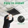 imageArt3d 3D Leather Tiles Decoartive 3D Wall Panels Black Wave 236quot x 236quot 6 PackMatte Black
