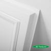 imageArt3d 3D Leather Tiles Decoartive 3D Wall Panels Black Wave 236quot x 236quot 6 PackMatte White