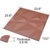 imageArt3d 3D Leather Tiles Decoartive 3D Wall Panels Chocolate Diamond 236quot x 236quot 6 PackChocolate Diamond