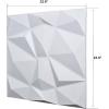 imageArt3d 3D Leather Tiles Decoartive 3D Wall Panels Chocolate Diamond 236quot x 236quot 6 PackWhite Diamond