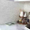 imageArt3d 4 Sq Ft Glass Backsplash Tiles 32Piece Glass Peel and Stick for Kitchen or Bathroom 3quot x 6quot Subway White Backsplash TilesNatural White 6pcs