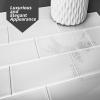imageArt3d 4 Sq Ft Glass Backsplash Tiles 32Piece Glass Peel and Stick for Kitchen or Bathroom 3quot x 6quot Subway White Backsplash TilesWhite 32pcs