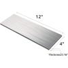 imageArt3d 4quot x 12quot Peel and Stick Stainless Steel Metal Backsplashes for Kitchen 30 Pack30