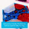 imageArt3d Hexagon Sensory Fidget Liquid Motion Tiles for Kids Toddler Teens  Interactive Soft Gel Liquid Play Mats for Home Schools Playrooms MultiPack of 3 TilesMulticoloured  Style 6