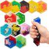 imageArt3d Hexagon Sensory Fidget Liquid Motion Tiles for Kids Toddler Teens  Interactive Soft Gel Liquid Play Mats for Home Schools Playrooms MultiPack of 3 TilesMulticoloured  Style 6
