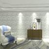 imageArt3d PVC 3D Panel for Interior Wall Decor Wavy Textured Tile 12Pack 197 x 197in White3D Rectangle