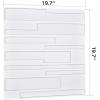 imageArt3d PVC 3D Panel for Interior Wall Decor Wavy Textured Tile 12Pack 197 x 197in White3D Rectangle White