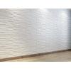 imageArt3d PVC 3D Panel for Interior Wall Decor Wavy Textured Tile 12Pack 197 x 197in White3D Rectangle White