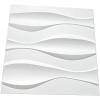 imageArt3d PVC 3D Panel for Interior Wall Decor Wavy Textured Tile 12Pack 197 x 197in WhiteBig Wave