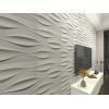 imageArt3d PVC 3D Panel for Interior Wall Decor Wavy Textured Tile 12Pack 197 x 197in WhiteBig Wave