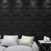 imageArt3d PVC 3D Panel for Interior Wall Decor Wavy Textured Tile 12Pack 197 x 197in WhiteBlack